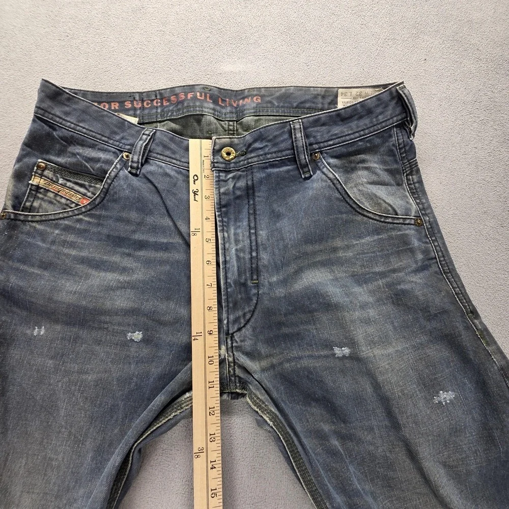 Diesel Jeans Mens 32x34 Blue Krooley Regular Slim Carrot Made in Italy 0804J
